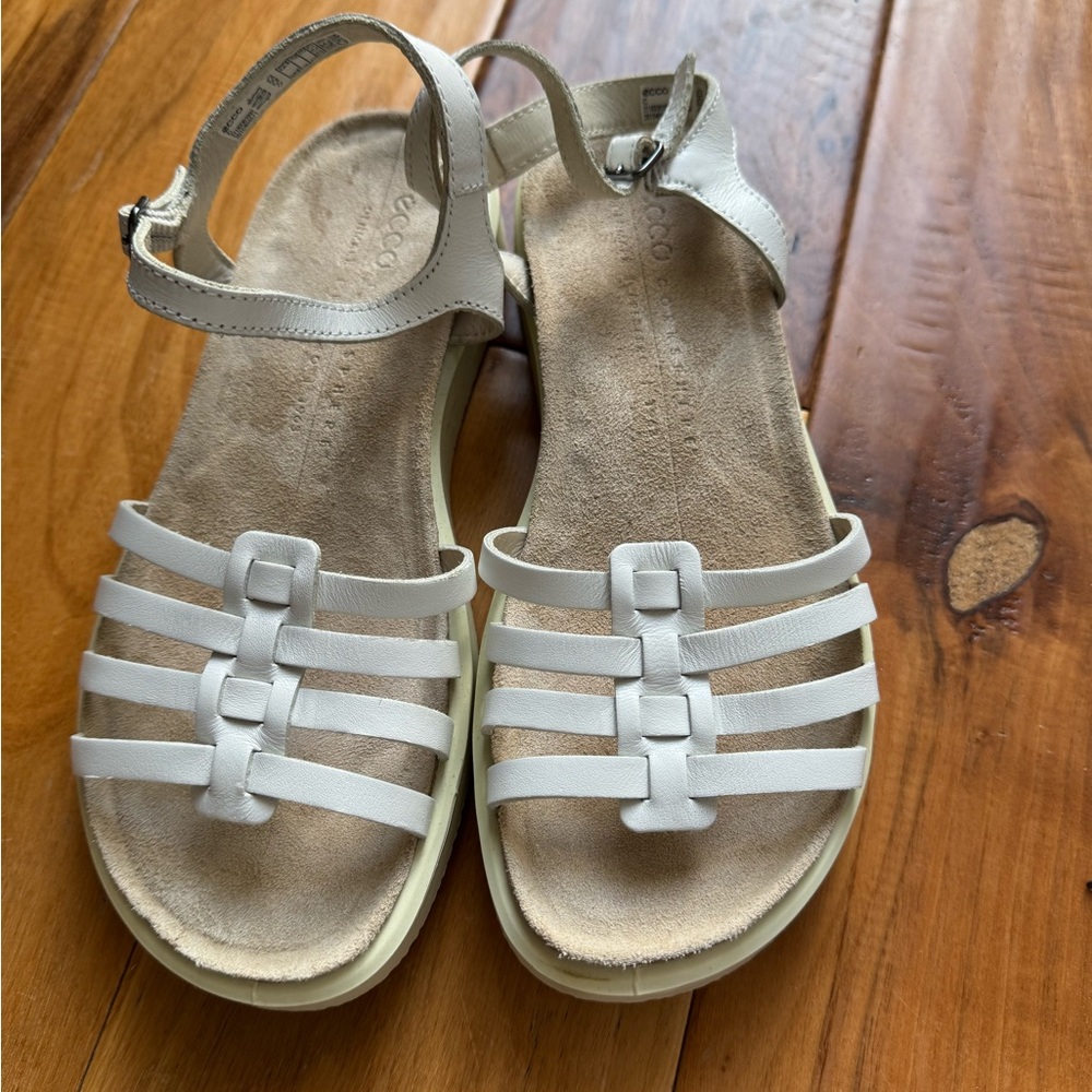 ECCO Women's White Sandals